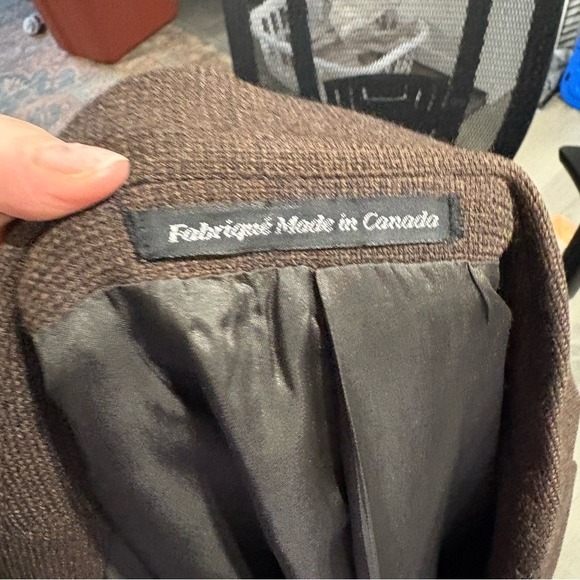 💯  Wool Brown Men's Blazer Vintage/Classic/Retro - Picture 2 of 5